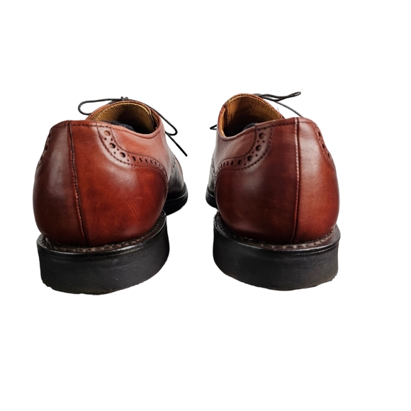 Allen Edmonds SZ 12 B Benton Brown Leather Lace Up Cap Toe Oxford Dress Shoe - Picture 2 of 12